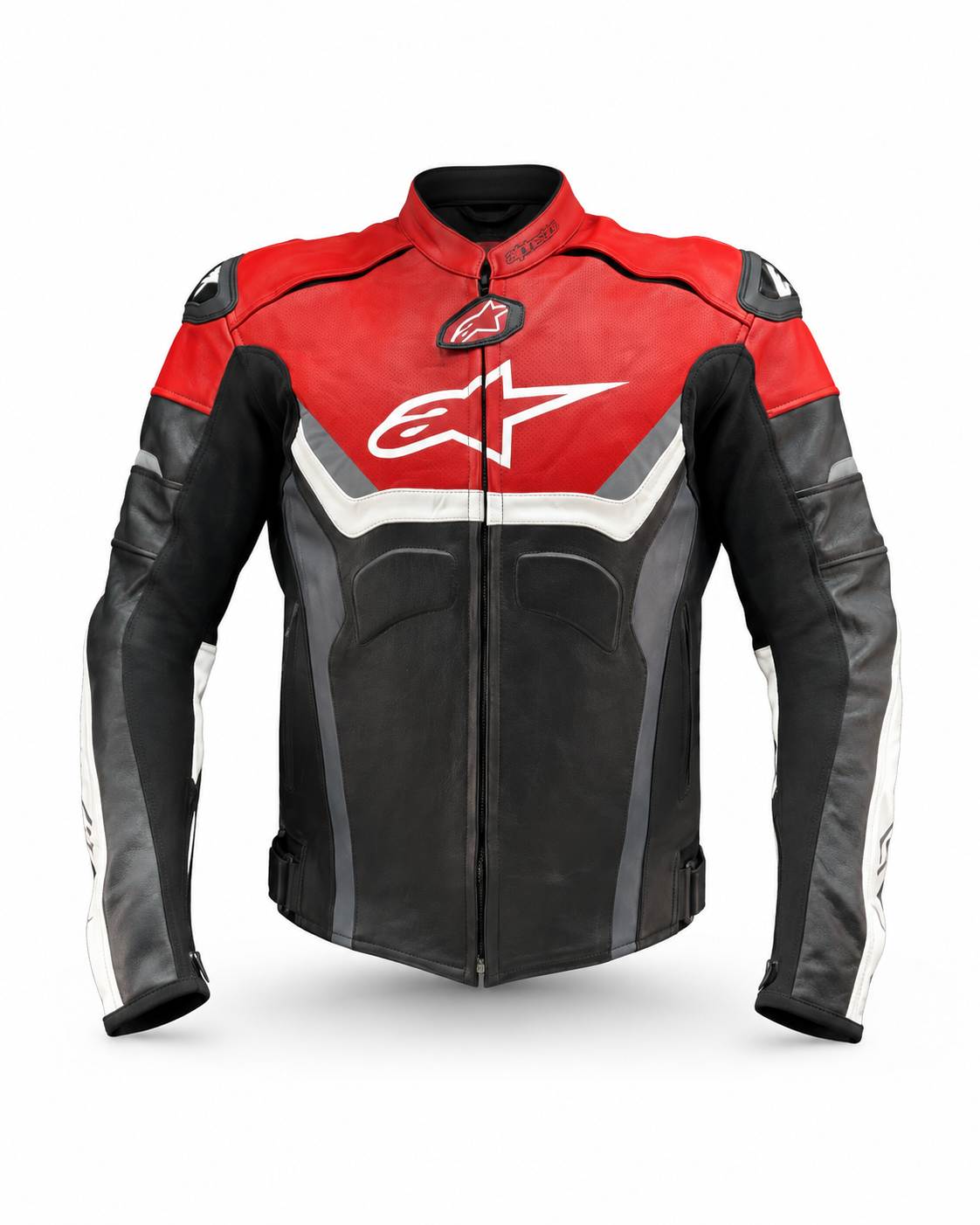 Alpinestars deri motosiklet montu - önden görünüm
