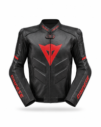 Dainese deri motosiklet montu - önden görünüm